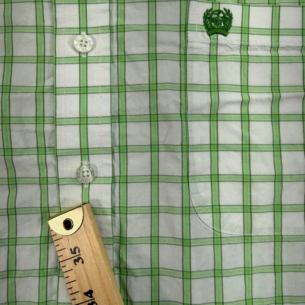 Cinch Shirt Mens Medium‎ Green Plaid Long Sleeve Button Down Western - Picture 6 of 12